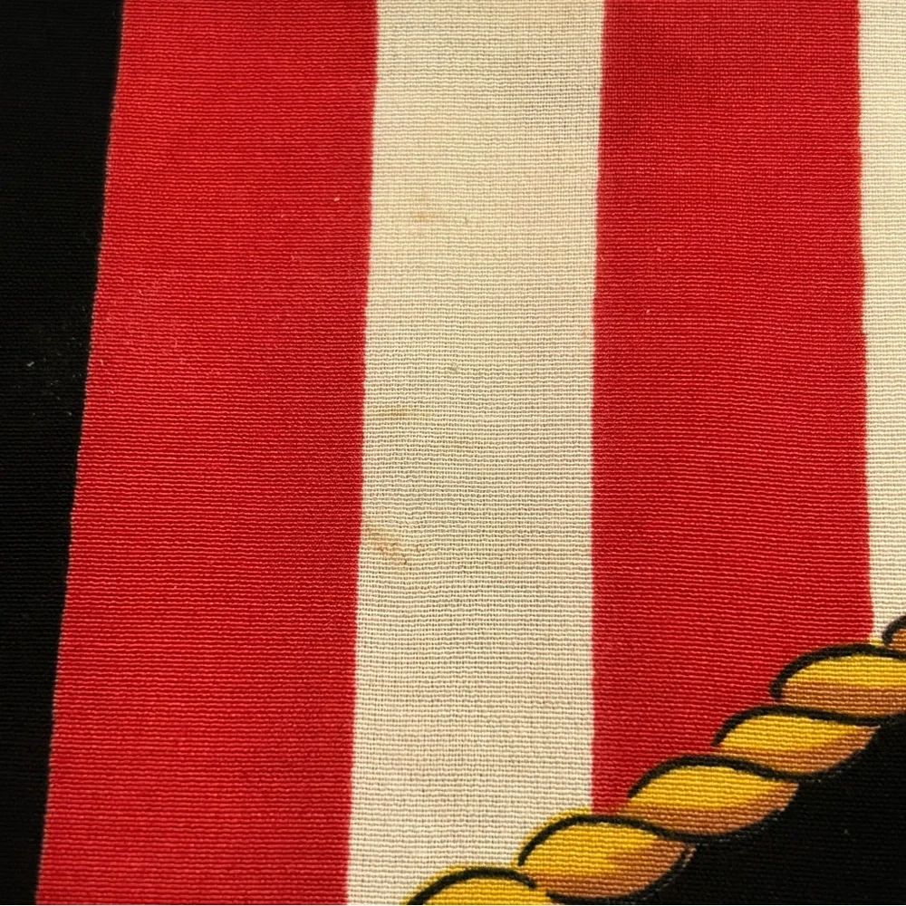 Carole Little Black Multicolor Blouse Nautical Vintage Dolman Sleeves Sz 12 - Picture 7 of 10